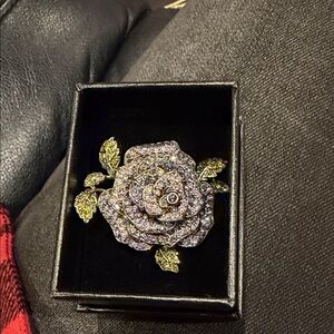 Heidi Daus Purple and Gold Rose Ring 6-6.5